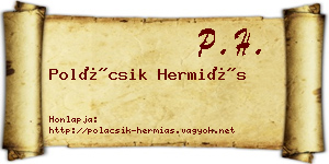 Polácsik Hermiás névjegykártya